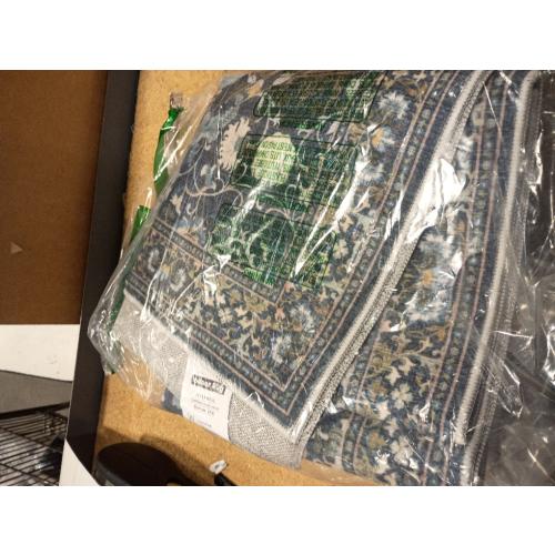 OPPODREAM Vintage Blue Area Rugs 5x7, 5 x 7 Retro Washable Rug Non Slip, Low-Pile Faux Wool Carpet, Distressed Navy Floor Mat for Living Room, Bedroom, Kitchen, Office, Dorm, Dinning Room