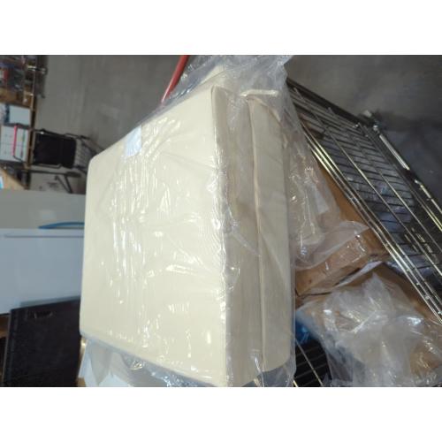 UNIKOME Outdoor Chair Cushions Pack of 4, Water Resistant Patio Cushions with Ties, High Density Sponge Filling Square Corner Seat Cushions for Outdoor Furniture, 18.5*16*3, Beige