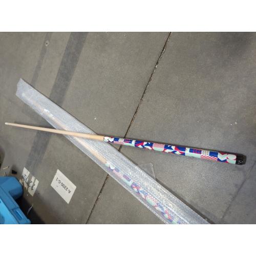 Kids Short Pool Cue Set of 2, Canadian Maple Wood, 4 Sizes (36/42/48/52 Inch) with UV-Printed Fun Designs and Leather Tip