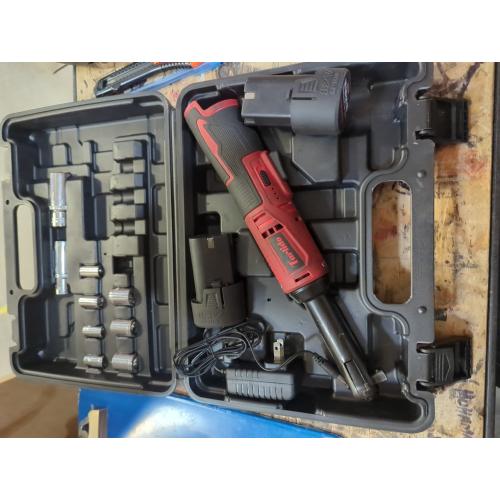 Electric Ratchet Wrench Set, 550 RPM Cordless Ratchet Wrench, 3/8 18V Power Ratchet Tools with Variable Speed, LED Light, 7 Sockets, 2 Packs 2.0Ah Lithium-Ion Battery and Fast Charger