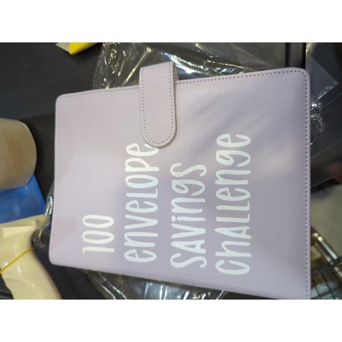 100 Envelopes Money Saving Challenge, 100 Envelope Challenge Binder, Easy and Fun Way to Save $5,050, Savings Challenges Budget Book Binder with Cash Envelopes for Office,Home,School (purple)