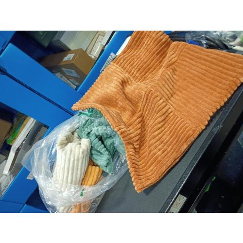 OTOSTAR Set of 4 Decorative Throw Pillow Covers Soft Striped Corduroy Boho Square Pillow Cases Fall Mix and Match Home Decor for Sofa Couch Living Room Bedroom Farmhouse 22x22 Inch, Orange Teal