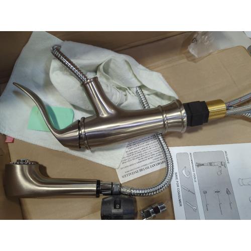 EZ-FLO 10385 Non-Metallic Pull-Out Spout Kitchen Faucet, Brushed Nickel