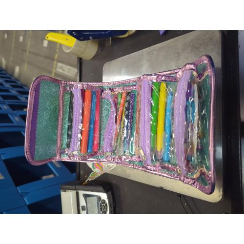 AmitiÃ Lane Fruit Scented Markers Set with Blue and Pink Unicorn Pencil Case - Perfect Unicorn Gifts for Girls or for Art and Craft Colouring