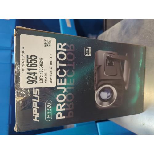 [180°Adjustable Stand]HIPPUS Smart Mini Projector with WiFi and Bluetooth, Full HD 1080P , Auto Keystone,4K Video Portable Ceiling Projector,Wifi 6,Android 11.0 (White)