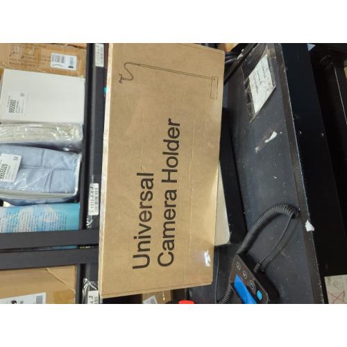 Floor Holder Stand Mount for Security Cameras with 360° Rotatable Gimbal, 27-74.8 Inch Adjustable Height Black Baby Monitor Floor Stand Compatible with 1/4 Screw Hole Camera