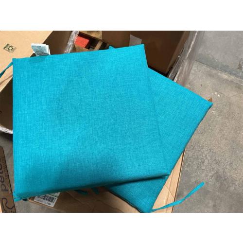 Pillow Perfect Rave Solid Indoor/Outdoor Patio Seat Cushions Plush Fiber Fill, Weather and Fade Resistant, Square Corner - 20 x 20, Green, 2 Count