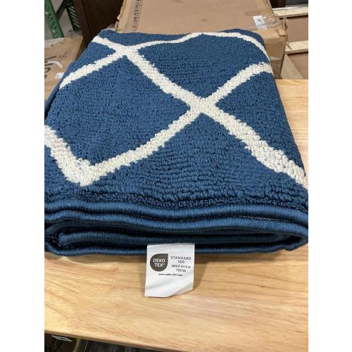 SMALL Blue and white rug