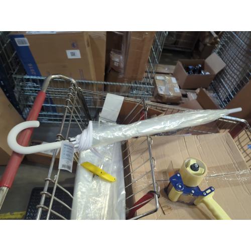Size 52 Weather Station Clear Rain Umbrella, Adult, Dome Canopy, Bubble, Automatic Open, Bubble, Waterproof, Lightweight, Full 52 Inch Arc, Stick, White