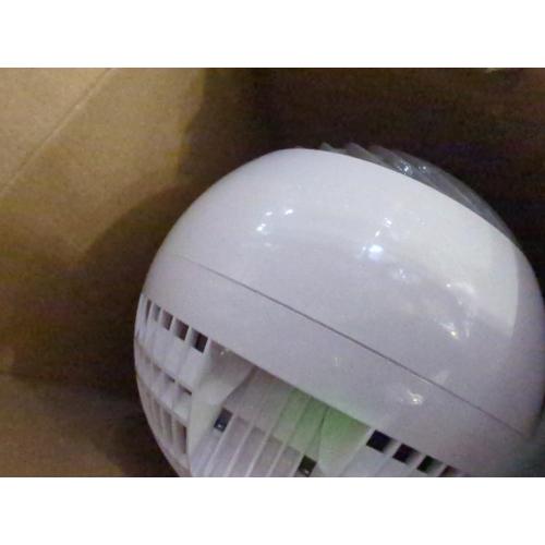 WOOZOO - Compact Globe Oscillating Fan W/ Remote - 5 Speed - White