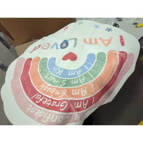 Topotdor Boho Rainbow Round Rug,Washable Kids Rug Ultra Soft Colorful Nursery Rug for Calming Corner Home Bedroom Playroom Decor,63 Round