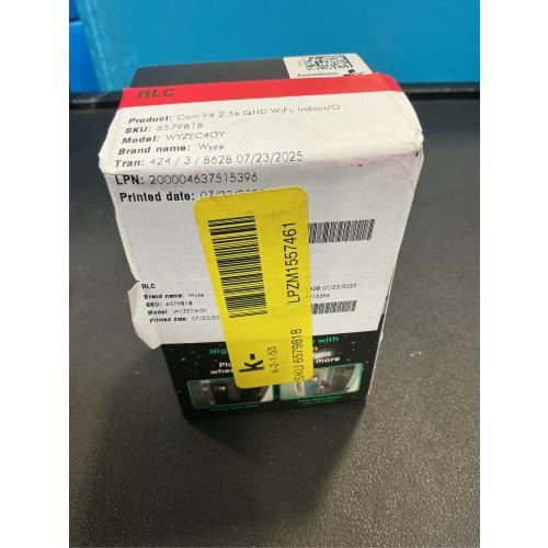 WYZE Cam v4 (Latest Model), 2.5K AI Security Camera, Indoor/Outdoor Cameras for Home Security, Baby Monitor & Pet Camera, Vibrant Color Night Vision, No Subscription Required, Free Expert Help