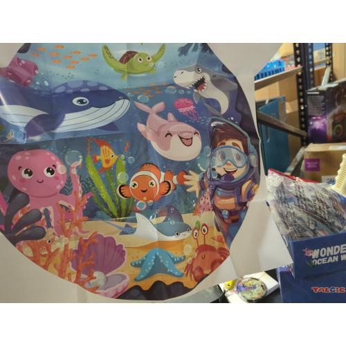 Puzzles for Kids Ages 4-6, Large 70 Piece Round Ocean Floor Puzzles, Kids Puzzles 4-6 with Colorful Underwater World, Educational Learning Toys for 3, 4, 5, 6, 7, 8