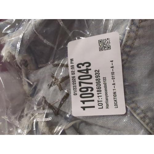 Size 2XL Snoly Women's Shorts Colored Rhinestone Sexy Summer High Waist Fringe Tassel Frayed Ripped Denim Jean Shorts