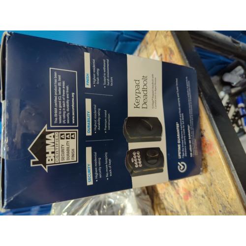 SCHLAGE BE365 CAM 622 Keypad Electronic Deadbolt, Matte Black