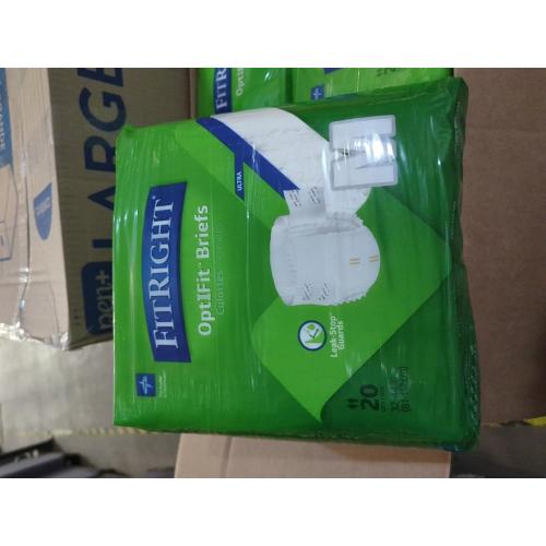 FitRight Ultra Adult Diapers, Disposable Incontinence Briefs, Leak-Proof Diaper, Absorbent Briefs For Men and Women, Maximum Protection, Medium, 32 – 44 in, 20 briefs per bag