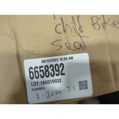 2025 New Rear Child Bike Seat,Rear Mounted Kids Bike Seats,Back Mount Child Seat with Back Rest Armrest Foot Pedals,Fits All Bicycle Rear Frames,Aged1-3 Years Old