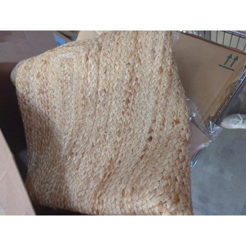 Hausattire Hand Woven Jute Braided Rug, 3'x5' – Natural, Reversible Boho Entry Area Rugs for Kitchen, Living Room I Farmhouse Indoor Outdoor Decorative Floor Rug, 36x60 Inches