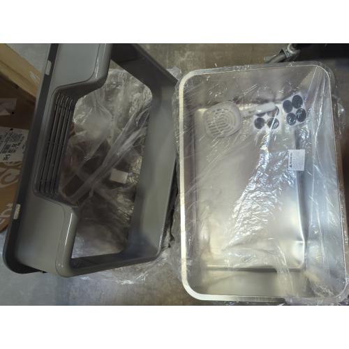 Stainless Steel Cat Litter Box Large High Sided Open Top Anti Splashing Easy to Clean Kitty Litter Tray for Indoor Cats Multi Cat Households Durable Proof Odorless 19.7 x 13.8 x (Grey)