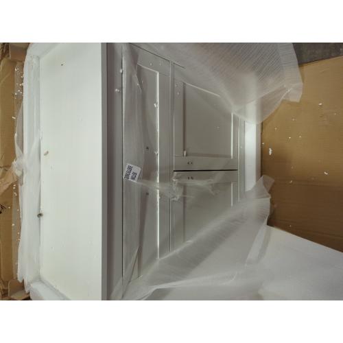 White Bathroom Storage Cabinet with 2 Door 1 Drawer