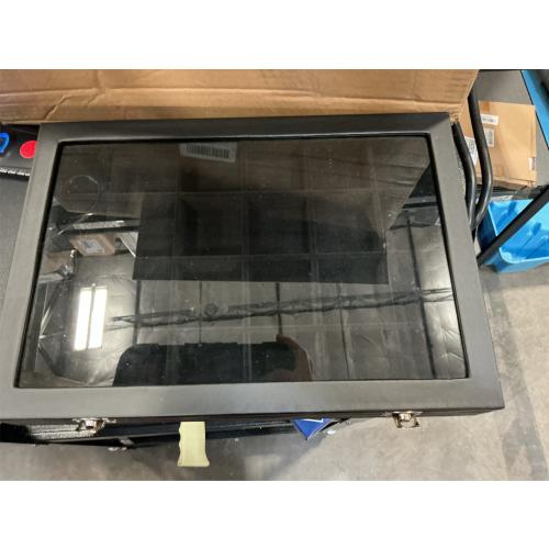 Velvet Jewelry Tray 48 Grid Jewelry Display Tray Organizer Box with Transparent Lid Rings Earrings Necklaces Pendants Display Box Suitable for Women and Girls (Black)