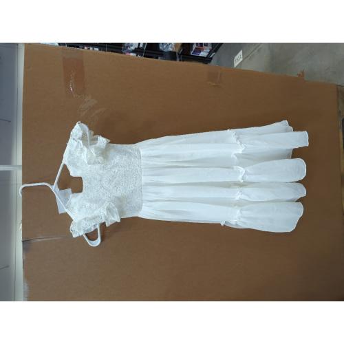 White Boho Toddler Flower Girls Dresses for Wedding Lace Embroidery Bridesmaid Dresses Long Chiffon Party Dresses PT126