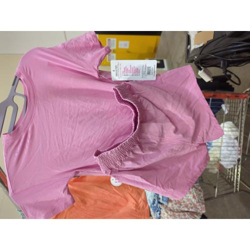 Yoga- lic-ious girls pink 2 piece set with shorts size s (7/8)