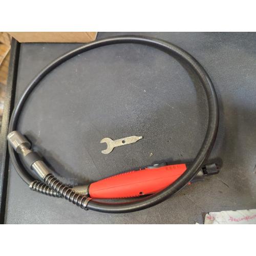 Flex Shaft Adapter Attachment, Flexible Drill Extension Cable Chuck Compatible for Dremel Rotary Grinder Woodworking Tools (Red)