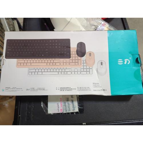 Black Wireless Keyboard and Mouse Combo, Full-Size 104-Key Office Keyboard with 15 Function Keys, Numeric Keypad, Single USB Receiver, Compatible with PC and Laptop, (black)