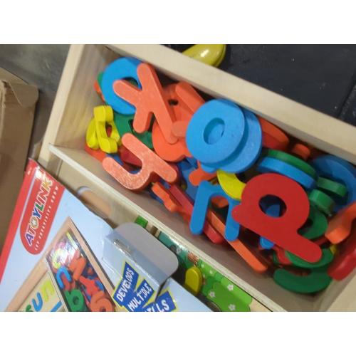 Atoylink Wooden Spell Learning Toys for 2 3 4 5 Year Old Kids Match Letter Spelling Game Board & Letters & Box, CVC Word Builder Toddler Educational Toy Kindergarten Preschool Learning Activities