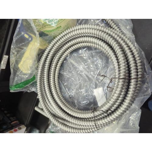 Qlvily 1/2 inch x 50ft Flexible Electrical Conduit, Iron Galvanized Access Line Conduit, for Manage and Protect Home and Industrial Wires