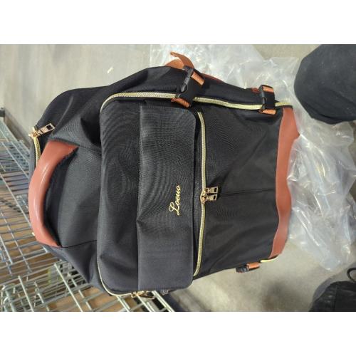 LOUEO Travel Rolling Backpack for Women with Wheels, 17 Inch Wheeled Carry on Luggage for Adults