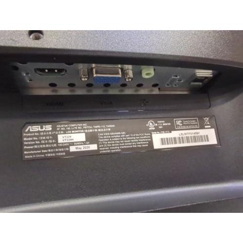Black ASUS VT229H 21.5 Monitor 1080P IPS 10-Point Touch Eye Care with HDMI VGA, Black