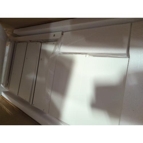 Manhattan White Floor Storage Cabinet, Cabinet Freestanding, with 4 Drawers, Adjustable Shelf