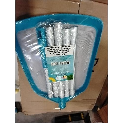 U.S. Pool Supply Swimming Pool 6 Foot Leaf Skimmer Net with 4 Deluxe Aluminum Pole Sections - Ultra Fine Mesh Netting, Clean and Remove The Finest Debris Fast - Pool, Spa, Pond Cleaning Maintenance