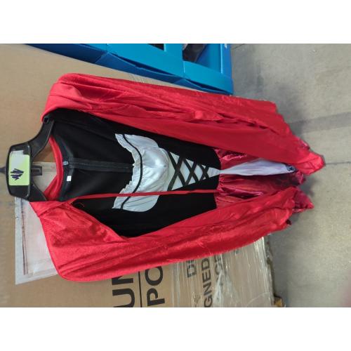 2XL Colorful House Red Little Riding Hood Costume For Women, Christmas Halloween Party Dress with Cape Adult Role Playing