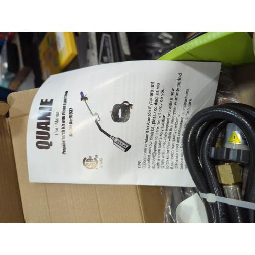 Propane Torch Weed Burner Kit, 360,000 BTU Blow Torch with 10Ft Hose, Self Igniter Grill Torch for Weeding, Roof Asphalt, Melting Snow, Road Marking, Barbeque.             ***Tank Not Included****