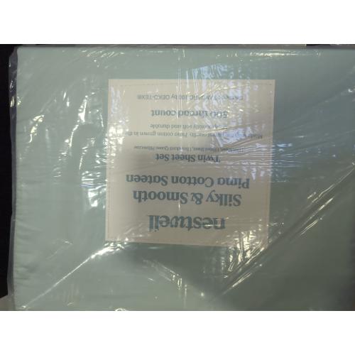 Nestwell Pima Cotton Sateen 500-Thread-Count Twin Sheet Set in Twilight Blue