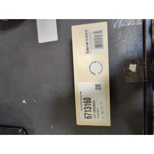 Bene Casa 28-Piece Handcrafted Glossy White Double 6 Domino Set with Wooden Storage Box