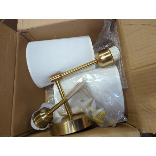 Gold 2 Pack Battery Operated Wall Sconce Set of 2 - Rechargeable Wireless Wall Lights with Remote, 6000mAh Dimmable Bulbs with 15 Colors, Wall Decor for Living Room, Bedroom, and Hallway (Gold)