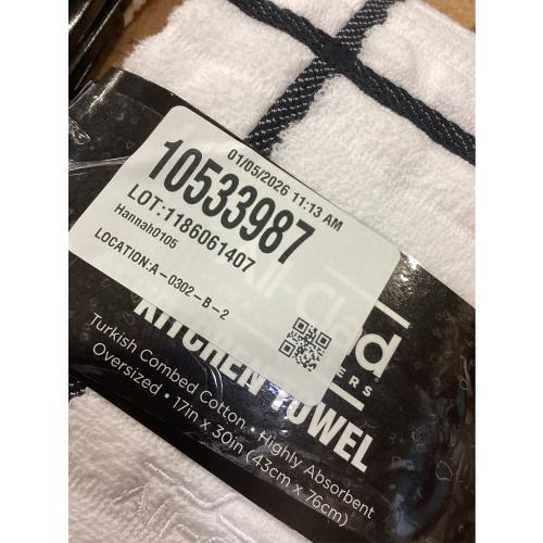 All-Clad Checked Cotton Kitchen Towel, 2 pack black