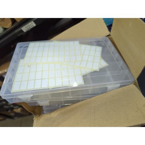 Clear 4Pack of Plastic Organizer Container Box,36 Large Grids Clear Plastic Organizer Box with Adjustable Dividers Craft Organizers (Clear-4pack-144 Grids)