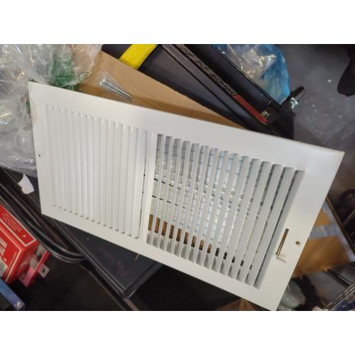 EZ-FLO 16 x 6 Inch (Duct Opening) Air Vent Cover for Wall or Ceiling, Two-Way Ventilation Register, Solid Steel HVAC Register Cover, White, 61663