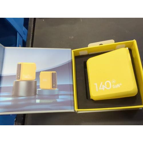 Yellow AOHI Magcube 140W USB C Charger PD3.1 3-Port GaN  Laptop Wall Charger 100W Fast Charging Power Adapter Foldable Plug for MacBook Pro 16'', Dell XPS, iPad Pro, Galaxy, iPhone 15 Pro, Chromebook, Yellow