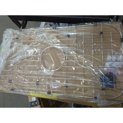 Serene Valley Sink Protector Grid 26-1/16 x 14-1/16, Centered Drain with Corner Radius 3-1/2, 304 Stainless Steel Material NLW2614C