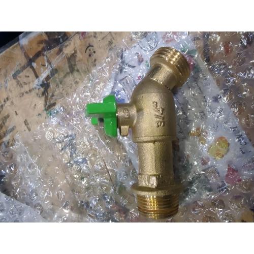 Angry Pony NPT1/2 x GHT 3/4 Brass Rain Barrel Spigot Kit, Outdoor Faucet with Bulkhead Fitting for Water Bucket,Hose Bib,Rainwater Barrel