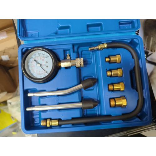 Compression Tester Automotive Tool Petrol, Gas Engine Compression Gauge Compression Tester Kit, Professional Engine Cylinder Compression Tester Kit (Blue)