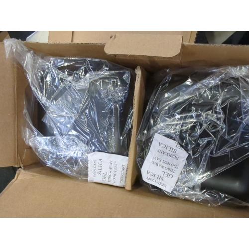 Juvale Flour & Sugar Storage Containers - Set of 2 40 oz (4.5 x 6 in) Black Iron - Airtight Silicone Gasket Seal - Flour Canister & Sugar Container