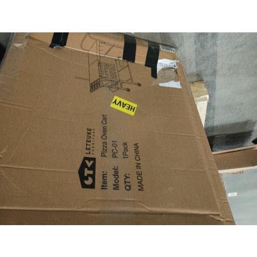 Leteuke Pizza Oven Table, Grill Cart Table for Blackstone Griddle, Outdoor Pizza Oven Stand Fits Ninja, Cuisinart, Gozney, Solo Stove, BBQ Prep Tables Station with Seasoning Tray, 47.2x27.5x35.8