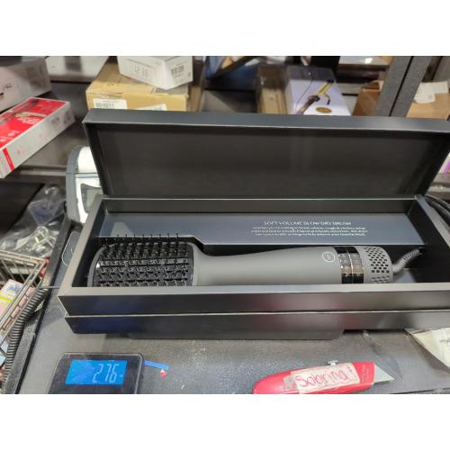 Kristin Ess Hair Volumizing Blow Dryer Brush - Blowout   Hair Straightening Brush - Ceramic   Ionic - Dry, Smooth   Volumize Hair - Flat Padel Base for Faster Blowout - 3 Wind Speeds   4 Heat Settings